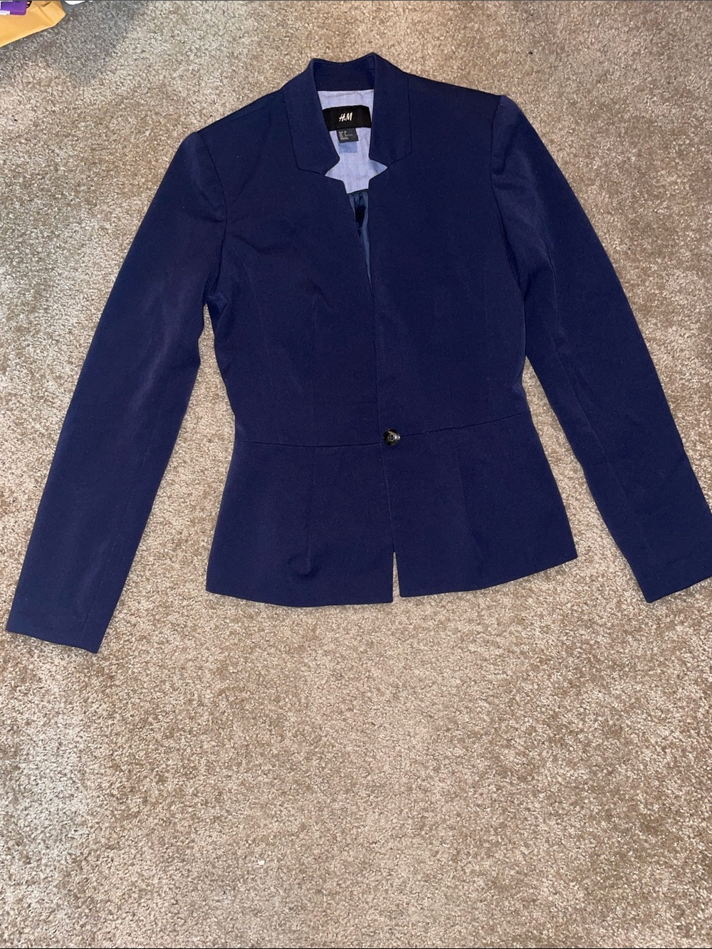 H&M Dark Navy Single-Button Women's Blazer